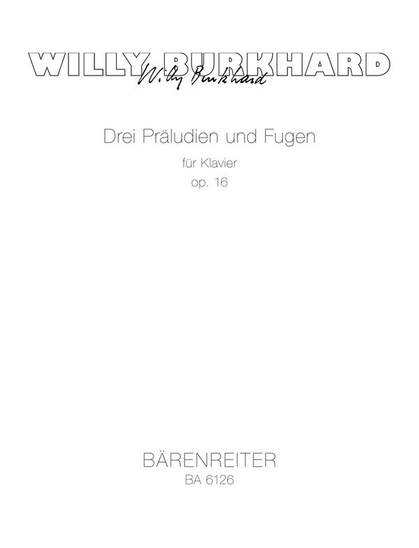 Drei Präludien und Fugen  :  Spielpartitur(en) Klav