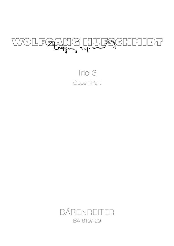 Trio 3&nbsp;&nbsp;Ein Magnificat peregrini toni&nbsp;&nbsp;Spielpartitur(en) Ob