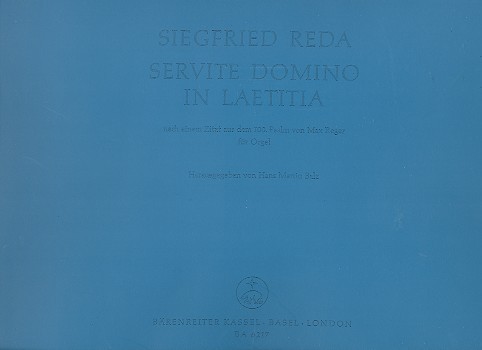 Servite Domino in laetitia  für Orgel  Archivkopie