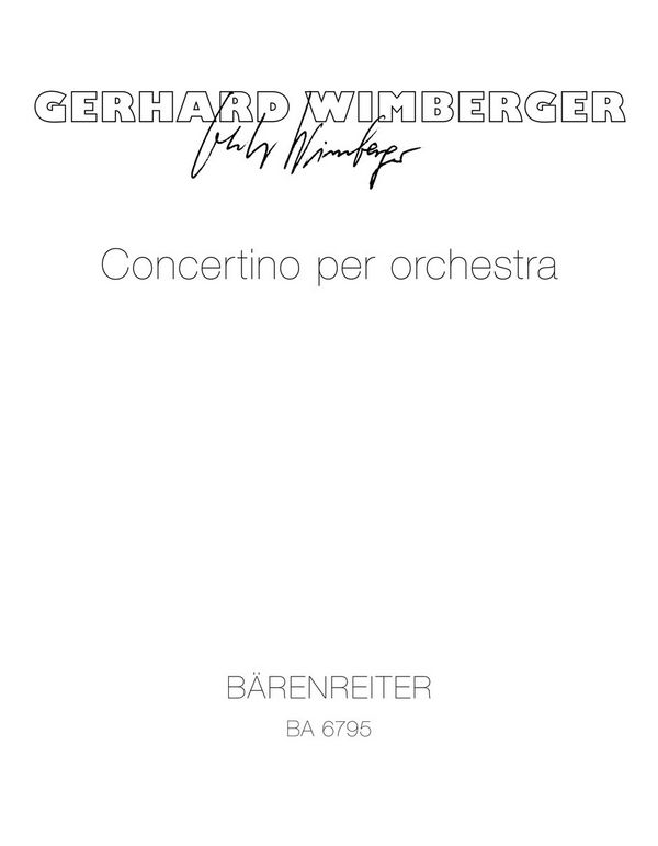 Concertino per orchestra&nbsp;&nbsp;:&nbsp;&nbsp;Studienpartitur
