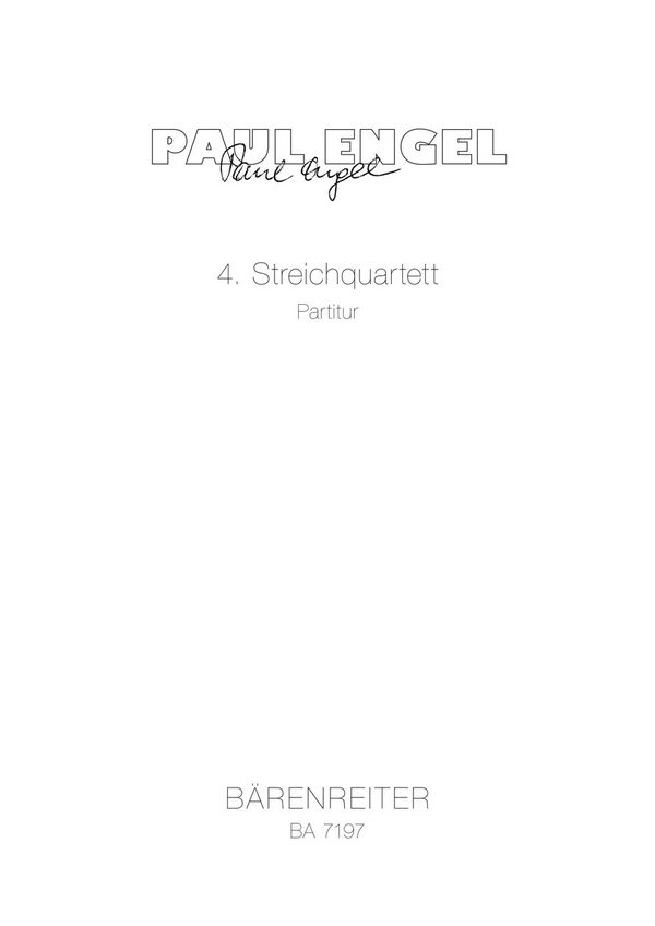 4. Streichquartett 'Panta Rhei'    Partitur