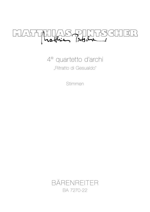 Quartetto d'archi no.4  parti  