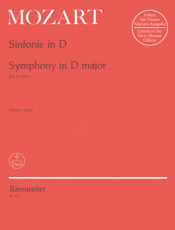 Sinfonie KV97&nbsp;&nbsp;für Orchester&nbsp;&nbsp;Partitur