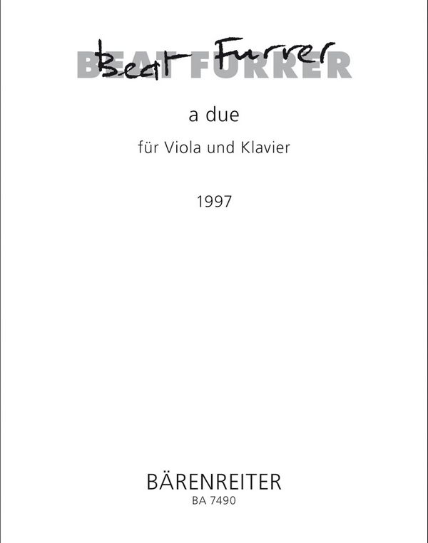 a due  :  Spielpartitur(en), Stimme(n) Va/Klav