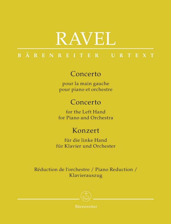 Konzert für die linke Hand für Klavier und Orchester&nbsp;&nbsp;für 2 Klaviere&nbsp;&nbsp;Partitur (= Klavierauszug) und Stimme