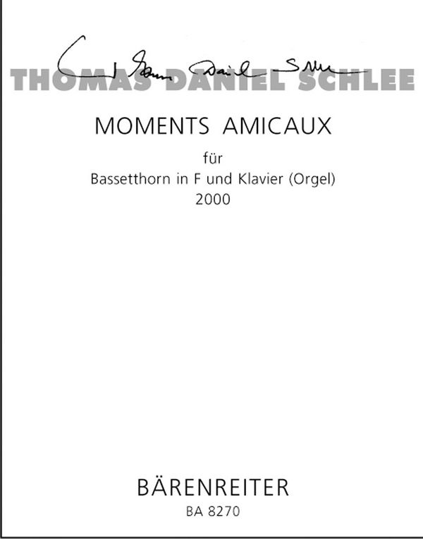 Moments Amicaux  : 50a  Spielpartitur(en), Stimme(n) BaHn/Klav
