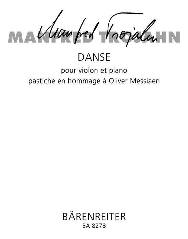 Danse  pour violon et piano  