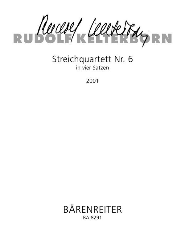 Streichquartett  in vier Sätzen  Partitur, Stimmensatz StrQuar