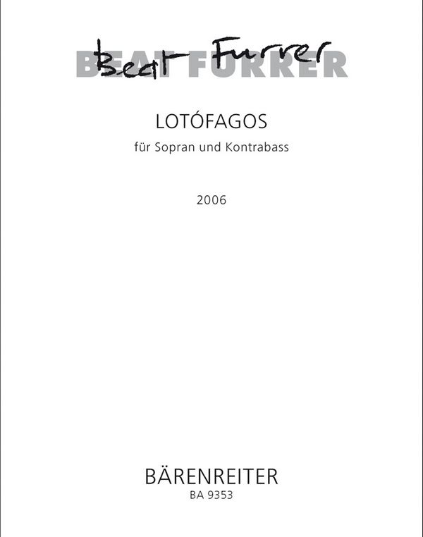 Lotófagos für Sopran und Kontrabass  2 Partituren  