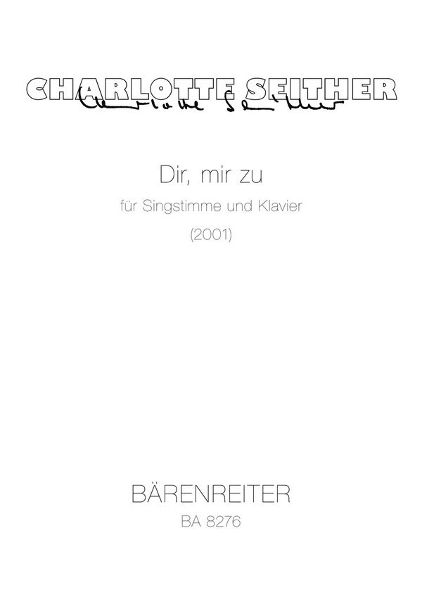 Dir mir zu  für Gesang und Klavier  Partitur