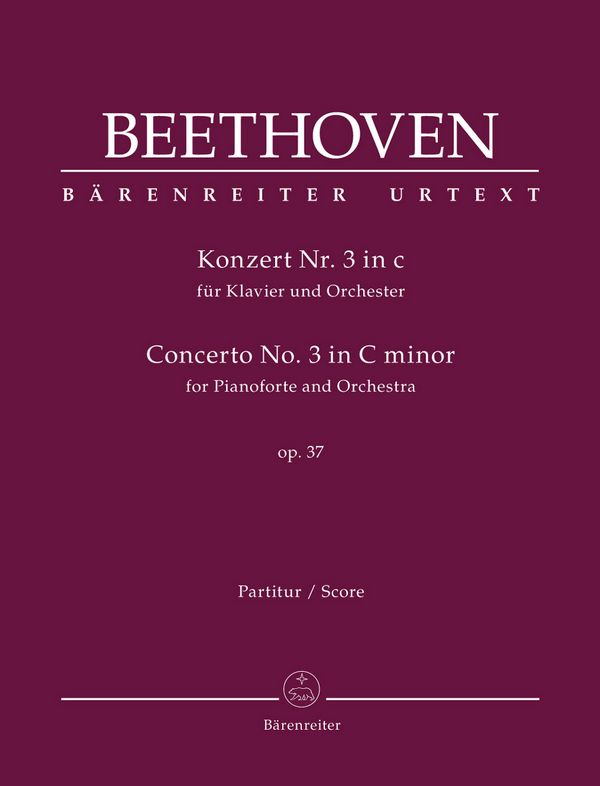 Konzert c-Moll Nr.3 op.37&nbsp;&nbsp;für Klavier und Orchester&nbsp;&nbsp;Partitur