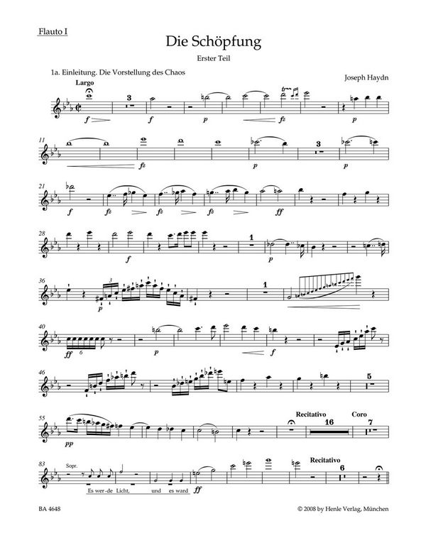 Die Schöpfung Hob.XXI:2  für Soli, gem Chor und Orchester  Harmoniestimmen