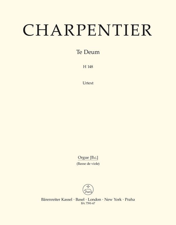 BA7591-67  Charpentier, Te Deum H148&nbsp;&nbsp;&nbsp;&nbsp;Orgel/Bc