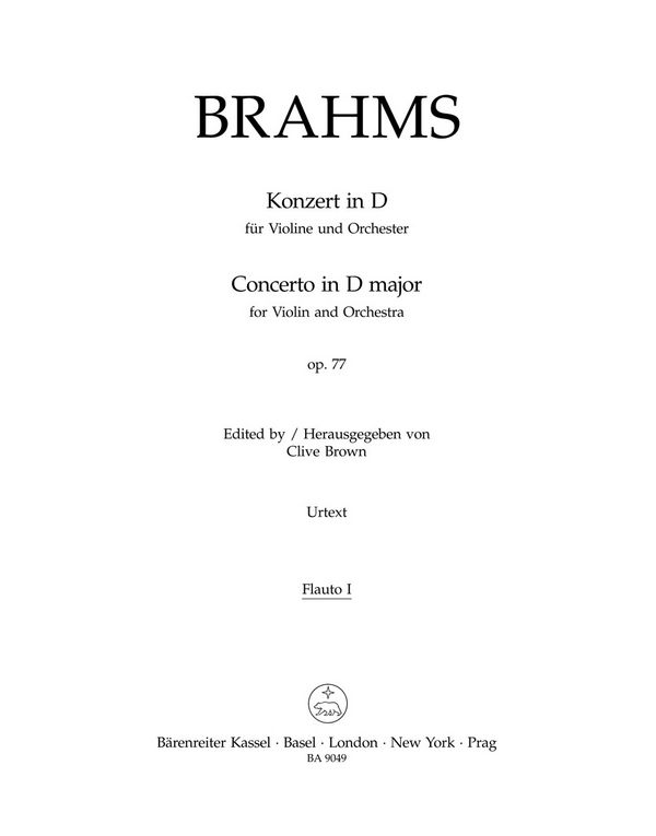 Konzert D-Dur op.77&nbsp;&nbsp;für Violine und Orchester&nbsp;&nbsp;Harmoniestimmen