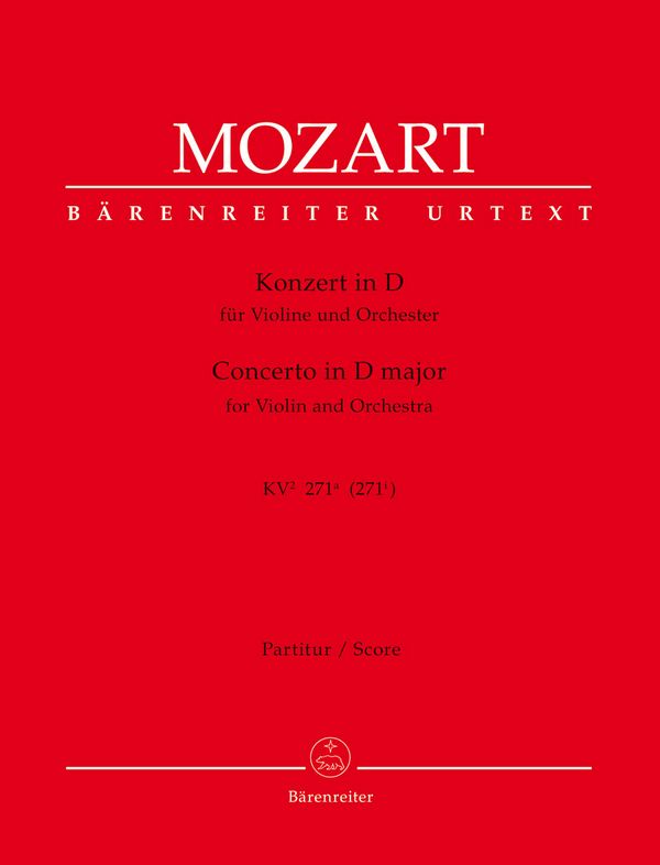 Konzert D-Dur KV271a für Violine&nbsp;&nbsp;und Orchester&nbsp;&nbsp;Partitur