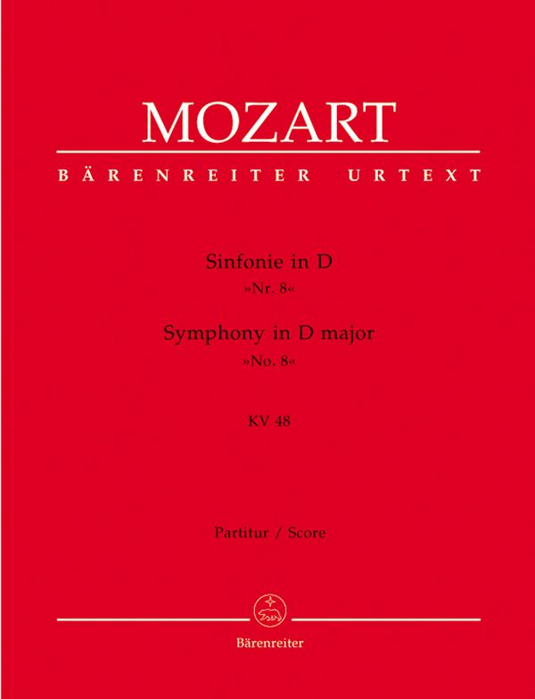 Sinfonie&nbsp;&nbsp;: KV 48&nbsp;&nbsp;Partitur, Urtextausgabe Orch
