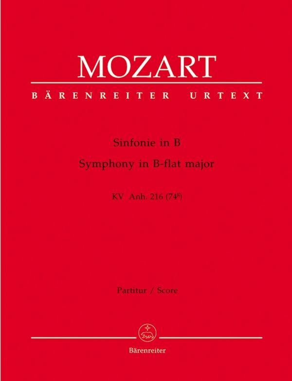 Sinfonie&nbsp;&nbsp;: KV Anh. 216 (74g)&nbsp;&nbsp;Partitur, Urtextausgabe Orch