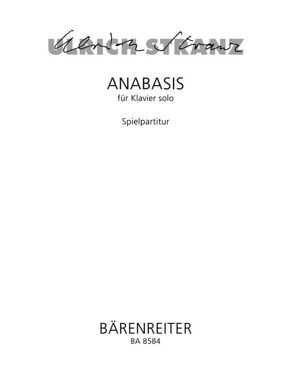 Anabasis  :  Spielpartitur(en) Klav