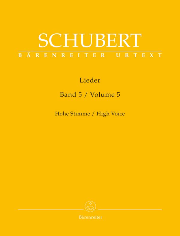Lieder Band 5 &nbsp;&nbsp;für Gesang (hoch) und Klavier&nbsp;&nbsp;praktische Ausgabe