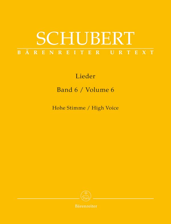 Lieder Band 6&nbsp;&nbsp;für Gesang (hoch) und Klavier&nbsp;&nbsp;praktische Ausgabe