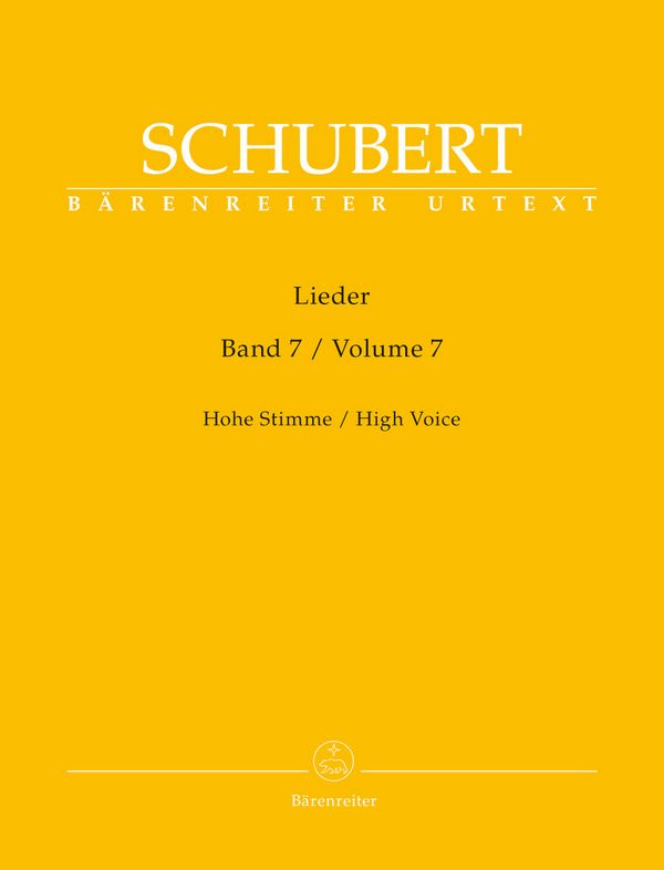 Lieder Band 7&nbsp;&nbsp;für Gesang (hoch) und Klavier&nbsp;&nbsp;praktische Ausgabe