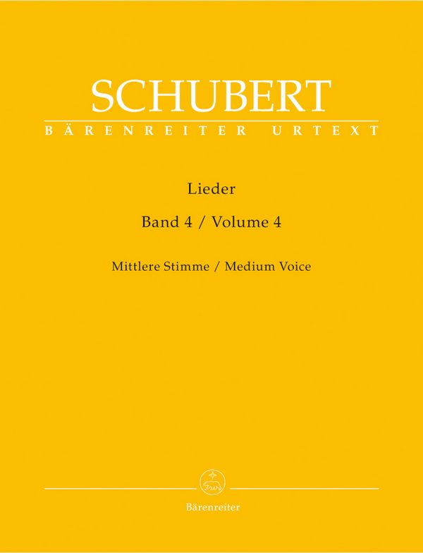 Lieder Band 4 &nbsp;&nbsp;für Gesang (mittel) und Klavier&nbsp;&nbsp;