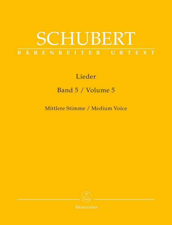 Lieder Band 5 für Gesang (mittel) und Klavier&nbsp;&nbsp;praktische Ausgabe&nbsp;&nbsp;