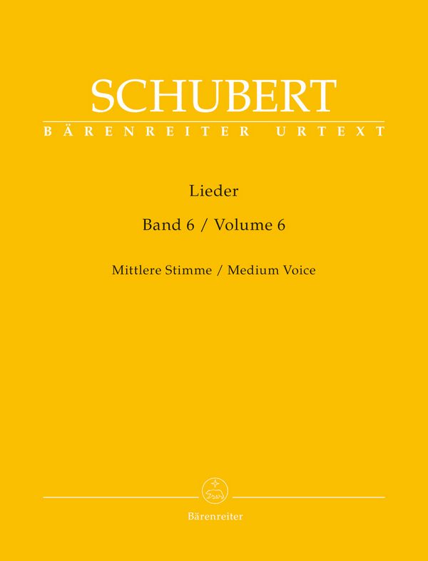 Lieder Band 6 für Gesang (mittel) und Klavier&nbsp;&nbsp;praktische Ausgabe&nbsp;&nbsp;
