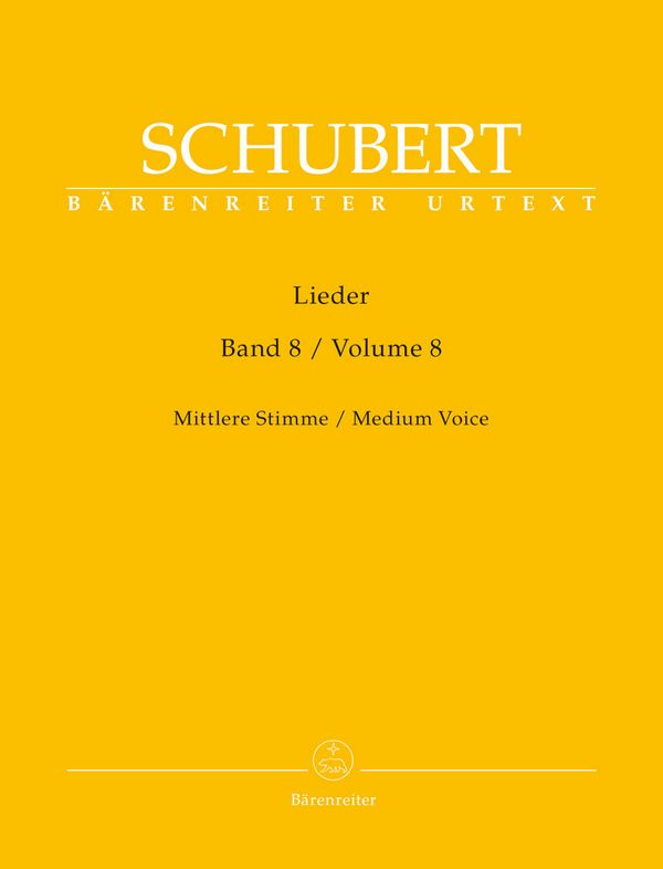 Lieder Band 8&nbsp;&nbsp;für Gesang (mittel) und Klavier&nbsp;&nbsp;praktische Ausgabe