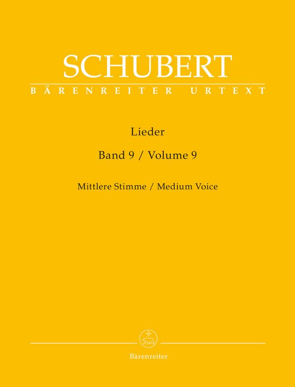 Lieder Band 9&nbsp;&nbsp;für Gesang (mittel) und Klavier&nbsp;&nbsp;Partitur,  praktische Ausgabe
