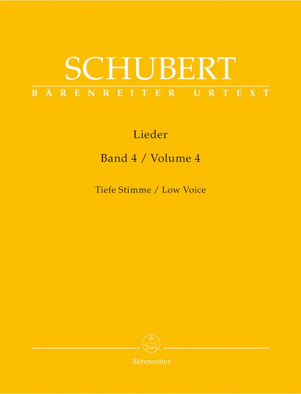 Lieder Band 4  für Gesang (tief) und Klavier&nbsp;&nbsp;praktische Ausgabe&nbsp;&nbsp;