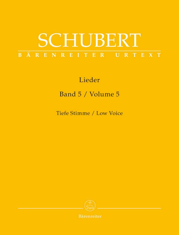Lieder Band 5 für Gesang (tief) und Klavier&nbsp;&nbsp;praktische Ausgabe&nbsp;&nbsp;