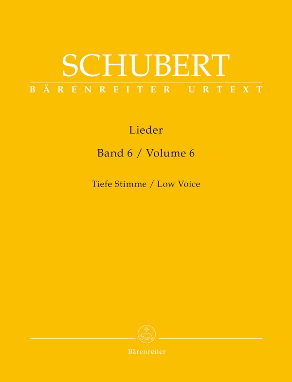 Lieder Band 6 für Gesang (tief) und Klavier&nbsp;&nbsp;praktische Ausgabe&nbsp;&nbsp;