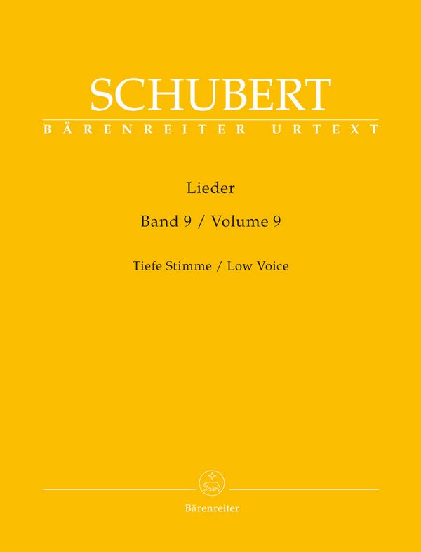 Lieder Band 9&nbsp;&nbsp;für Gesang (tief) und Klavier&nbsp;&nbsp;Partitur,  praktische Ausgabe