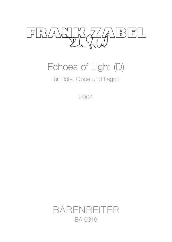 Echoes of light  :  Spielpartitur(en) Fl/Ob/Fag