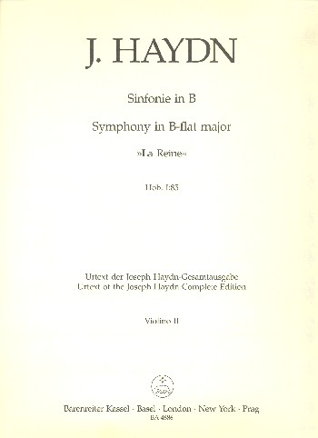 Sinfonie B-Dur Hob.I:85&nbsp;&nbsp;für Orchester&nbsp;&nbsp;Violine 2
