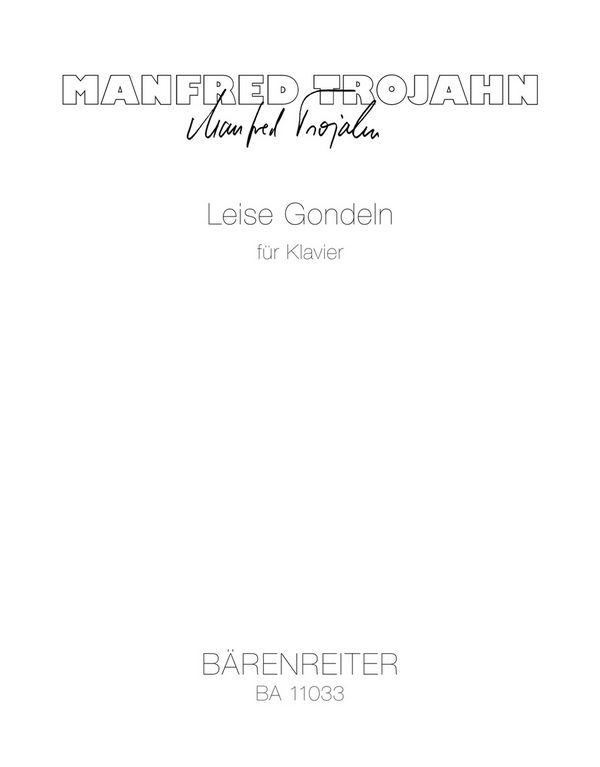 Leise Gondeln  für Klavier  