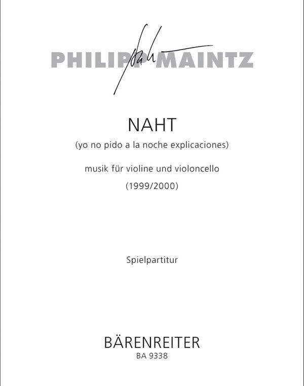 Naht für Violine und Violoncello  Spielpartitur  