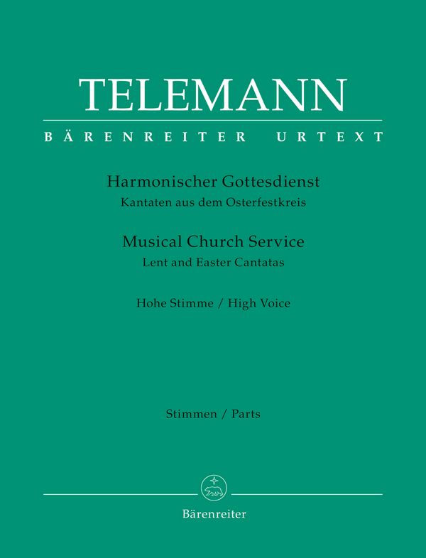 Harmonischer Gottesdienst (Osterfestkreis)&nbsp;&nbsp;für Gesang (hoch), Melodieinstrument und Bc&nbsp;&nbsp;Instrumentalstimmen (Bc nicht ausgesetzt)