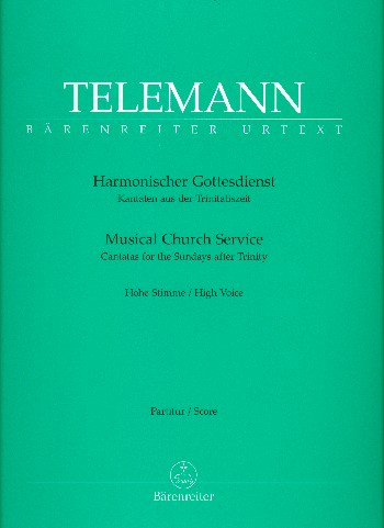 Harmonischer Gottesdienst (Trinitatis)&nbsp;&nbsp;für Gesang (hoch), Melodieinstrument und Bc&nbsp;&nbsp;Partitur
