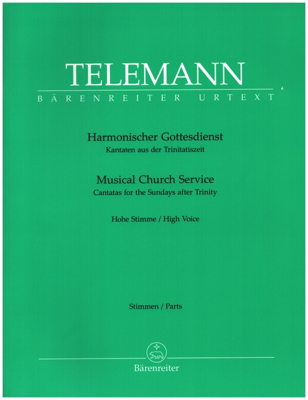 Harmonischer Gottesdienst (Trinitatis)&nbsp;&nbsp;für Gesang (hoch), Melodieinstrument und Bc&nbsp;&nbsp;Stimmensatz