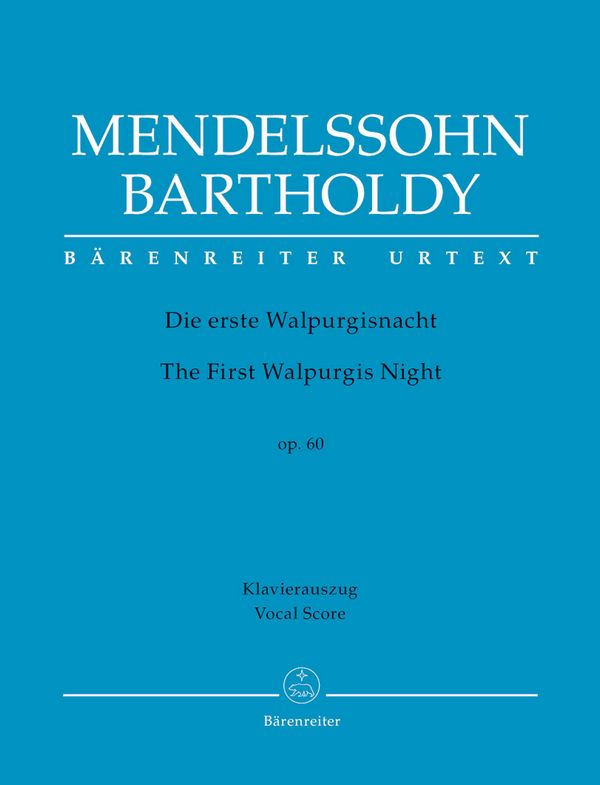 Die erste Walpurgisnacht op.60 &nbsp;&nbsp;für Soli, gem Chor und Orchester&nbsp;&nbsp;Klavierauszug (dt/en)