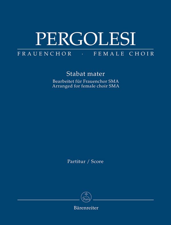 Stabat mater für Soli, Frauenchor&nbsp;&nbsp;und Orchester&nbsp;&nbsp;Partitur
