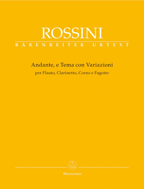 Andante e tema con variazioni  für Flöte, Klarinette, Horn und Fagott  Partitur und Stimmen