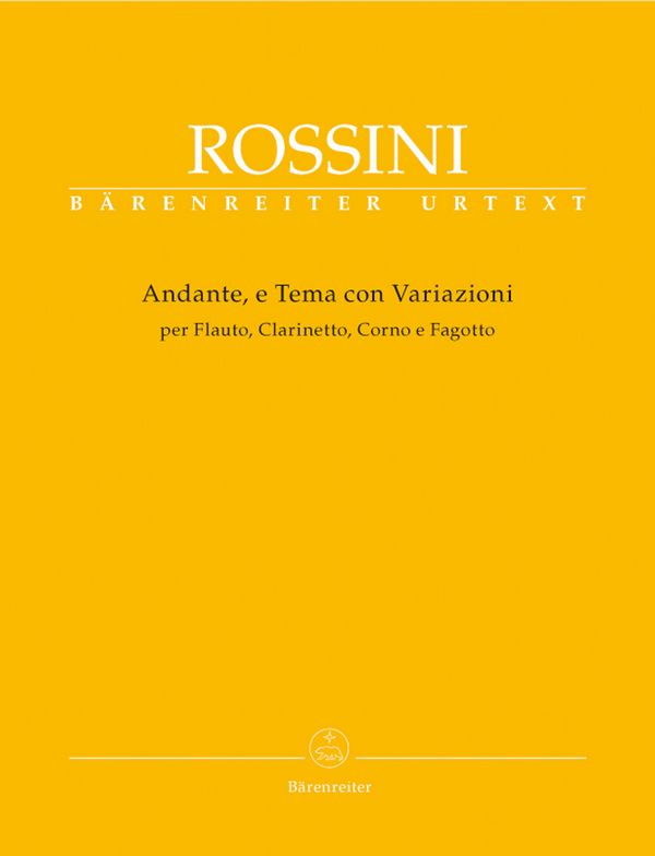 Andante e tema con variazioni  für Flöte, Klarinette, Horn und Fagott  Partitur und Stimmen