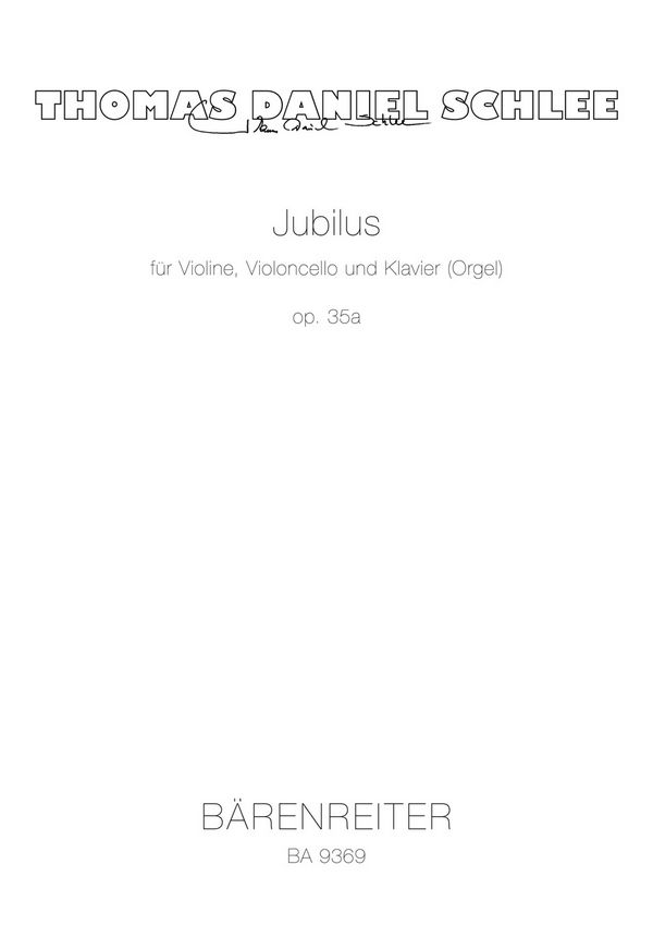 Jubilus  :  Spielpartitur(en), Stimmensatz V/Vc/Klav (Org)