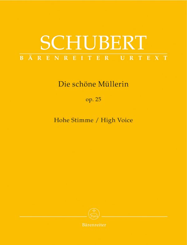 Die schöne Müllerin op.25 D795&nbsp;&nbsp;für Gesang (hoch) und Klavier&nbsp;&nbsp;praktische Ausgabe
