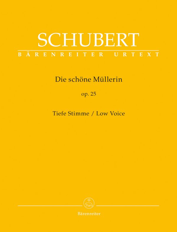 Die schöne Müllerin op.25 D795&nbsp;&nbsp;für Gesang (tiel) und Klavier&nbsp;&nbsp;praktische Ausgabe