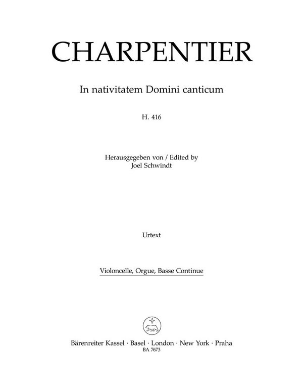 In nativitatem Domini canticum H416  für gem Chor und Streicher  Violoncello/Orgel/Basso continuo