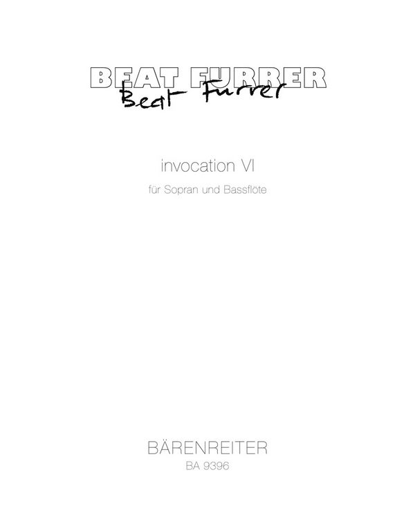 Invocation Nr.6  für Sopran und Bassklöte  Partitur